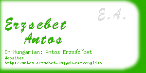 erzsebet antos business card